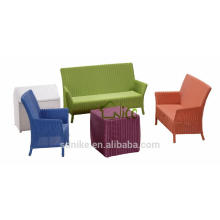 CS- (7) ratán niños muebles coloridos PE plástico mesa y silla de los niños